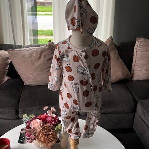 Cookies and milk hat and bodysuit